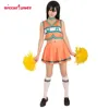 Мой герой униформа для чирлидеров Ochako цую bnha Cheer форма Косплэй костюм из мультфильма платье для маленькой девочки с помпоны для чирлидинга ► Фото 2/3