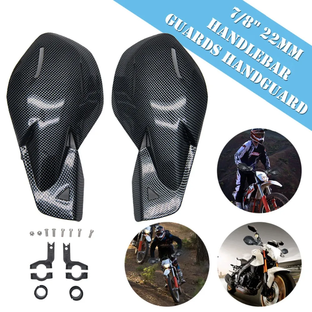

Universal CARBON Handguards Wind Deflectors Protectors Motorcycle Motorbike Quad
