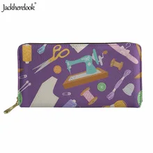 Jackhereook швейная машина/пошив инструментов печать Cluth портмоне для женщин длинные кошельки из искусственной кожи бренд дизайнерский держатель для карт