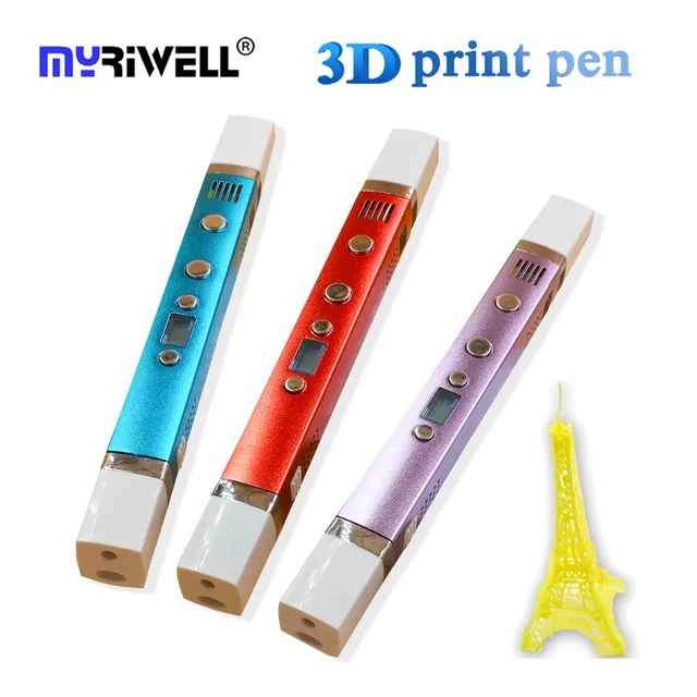 Best Price myriwell 3D Printing Pen 3d pen RP-100C USB Doodle Pen 1.75mm ABS PLA PCL 50m/100m filament 3d printer pen christmas gift 