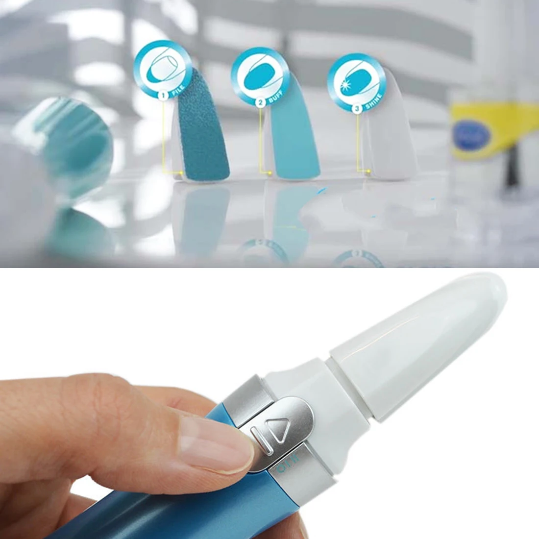 

Replacing Heads for Electric Manicure Machine 3PCS Nail File Buffer Pedicure Nail Surface Grinding Device Nail Art Tools