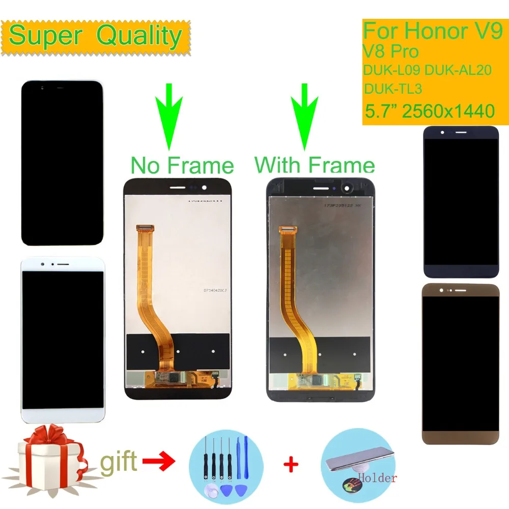 

ORIGINAL LCD For HUAWEI Honor V9 LCD Display Touch Screen Digitizer with Frame For Honor 8 Pro DUK-L09 DUK-AL20 DUK-TL3 LCD