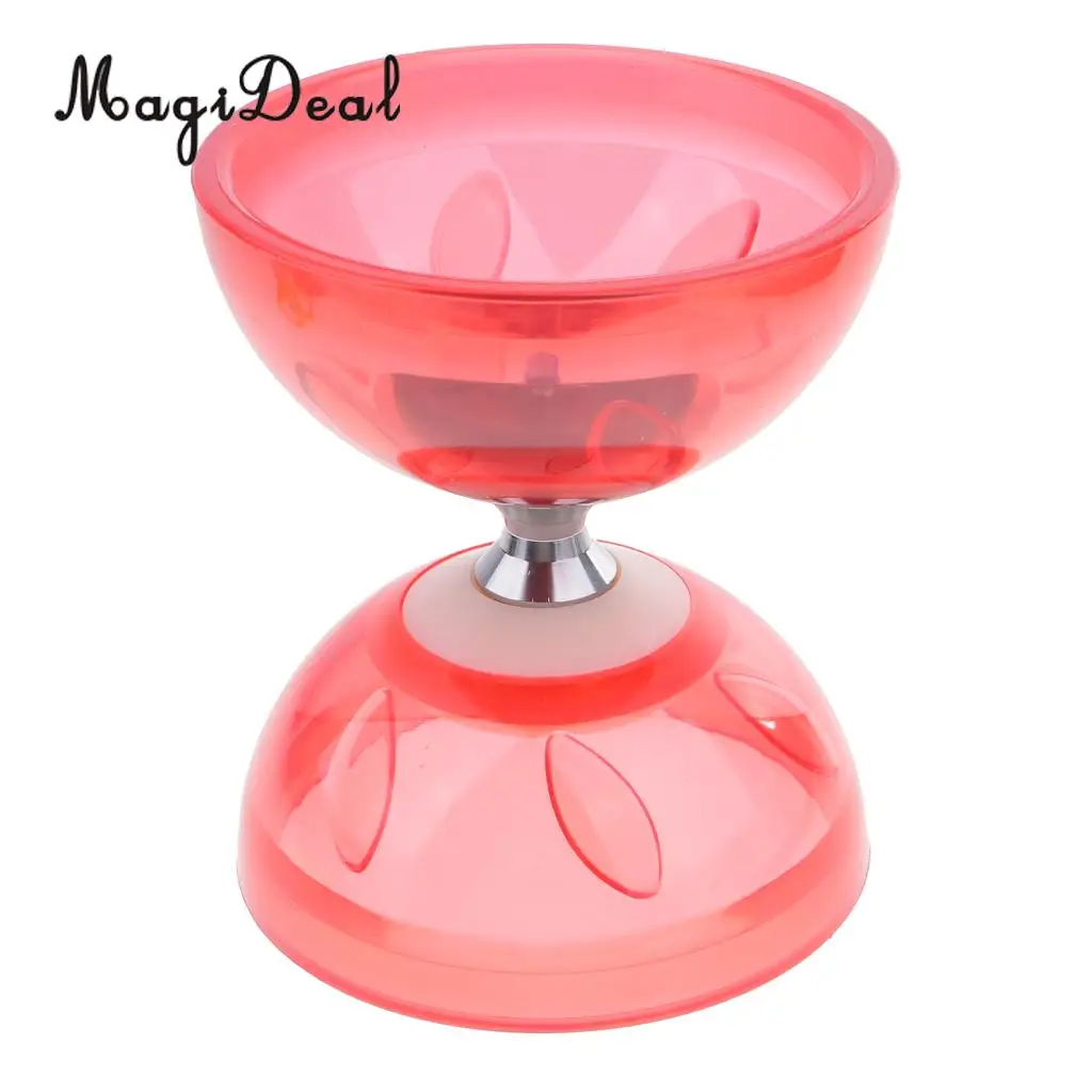 MagiDeal Triple Bearing Juggling Diabolo Toys with Sticks & String 13cm Diameter for Professionals Beginners Kids Adults 4Colors