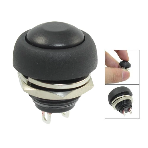 

JFBL 2X 12mm Flush Mount SPST ON/OFF Momentary Round Push Button Switch