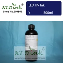 [Чернила КЛД] совместимый Желтый СВЕТОДИОДНЫЙ УФ-чернила для струйного УФ-планшетного принтера с DX5 DX6 DX7 печатающая головка(1 шт. X 500 мл
