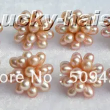 >>>>> 4 шт розовый пресноводный жемчуг Серьги 18KGP