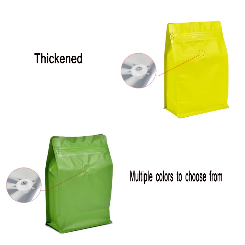 Skup Pół funta nakrętka do kawy herbata przekąska czekoladowa torba na żywność osiem bocznych uszczelek 250 g folia szeroki dolny łańcuch ziplock stand up valve