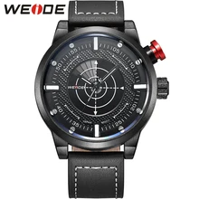 Weide отлично кварцевые мужская аналоговые часы высокое качество натуральная кожа ремешок 22 мм водонепроницаемость 3ATM новое поступление предметы