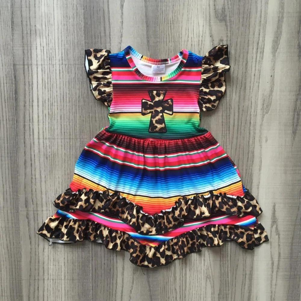 Cinco de Mayo new summer baby girls children clothes outfits leopard ...