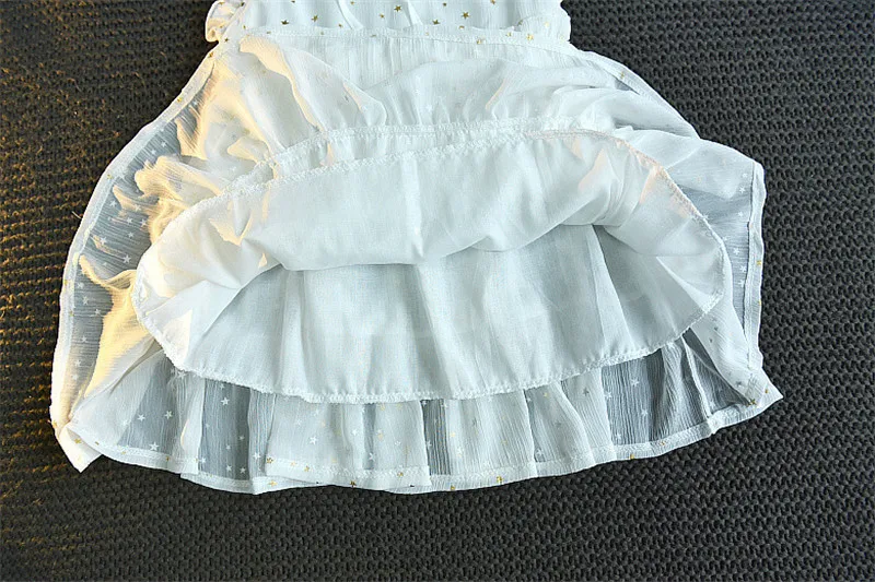 Kids Baby Dress Sleeveless White Black Clothes 3Y-7Y