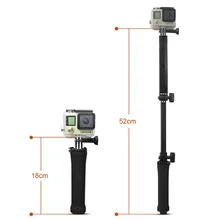 Waterproof Way Monopod Grip Mount Extension Arm Tripod for GoPro Accessories Selfie Stick For Gopro Hero4 3+SJCAM SJ4000 Xiao Yi