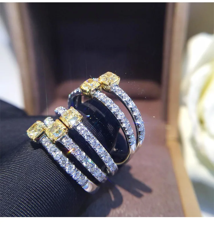 Кольцо из чистого золота 18 К с натуральным бриллиантом, красивое кольцо с драгоценным камнем, Модные Классические Вечерние ювелирные украшения,, новинка