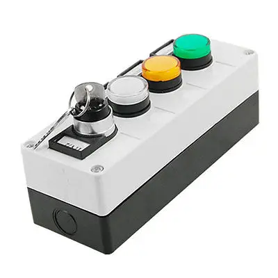 

Tri Color LED Light Keylock Switch Push Button Station