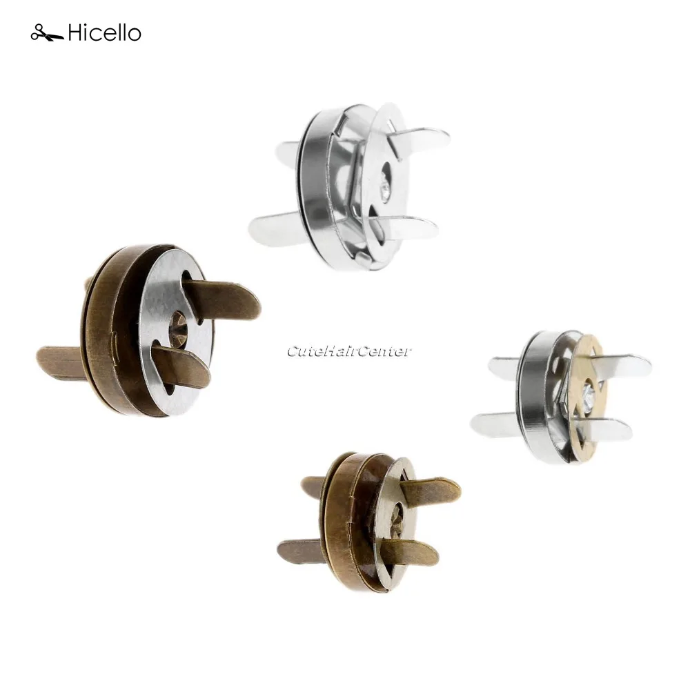 

Genuine Hicello 10Sets Magnetic Buttons Snaps Fasteners Bag Purse Clasps Sewing Buttons Handbag Craft Leather Coat Buttons