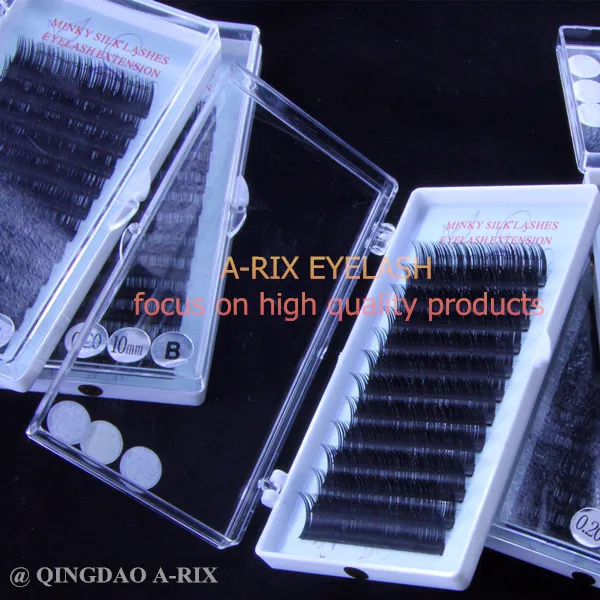 

0.20 10pc/lot C 8-15mm length excellent quality A-RIX silk minky eyelash extensionsindividual eyelash Super Soft Makeup Tools