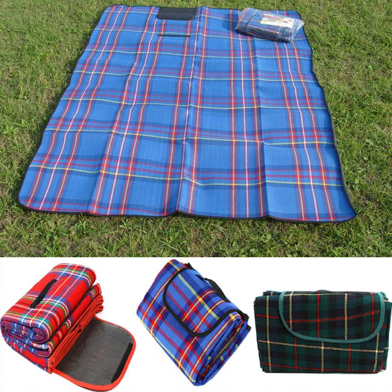 

Green Blue Red 150 * 200cm receiving blankets Garden Traveling Waterproof Outdoor Picnic Camping Bay Play Mat kids Plaid Blanket