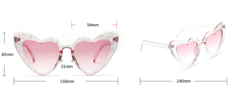Heart Shaped Sunglasses For Women detail (2)