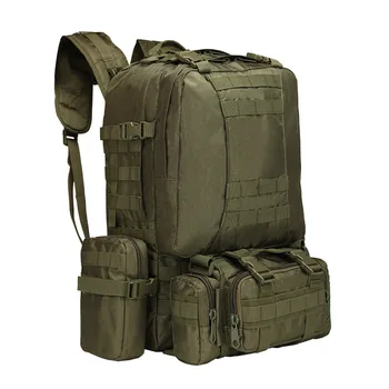 

Upgraded 50L Molle Tactical Backpack Men Rucksack Outdoor Sport Bag Camping Hiking Travel Climbing Bagpack 4 in 1 Military Bags