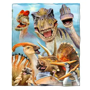 

Dinosaurs Selfie Fleece Throw Custom Soft Blanket