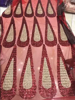 

luxury J-121617 Nigerian french lace fabric embroidered Lace fabric with sequins for WEDDING dress