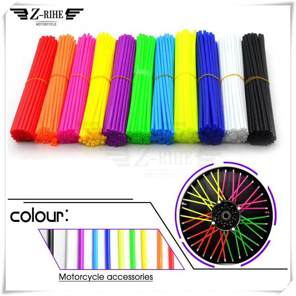 

Motorcycle Wheel Spoked Protector Wraps Rims Skin Trim Covers Pipe For Kawasaki DTRACKER125 KLX150S KLX250,DTRACKER KDX125250