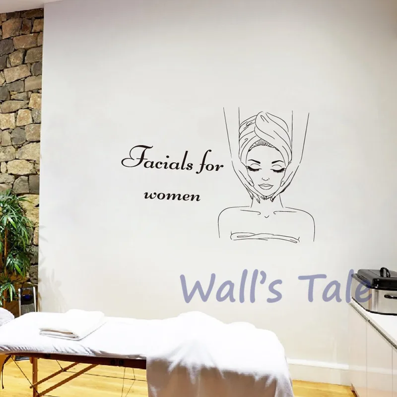 Spa Facials Body Massage Vinyl Art Wall Decal Beauty Decor