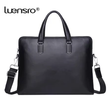 Натуральная яловая кожа 14 ''портфель для ноутбука Мужская сумка через плечо сумки через плечо Бизнес Портфель слой сумка