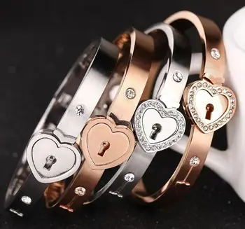 

fashion Concentric lock couple lock key solution heart bracelet