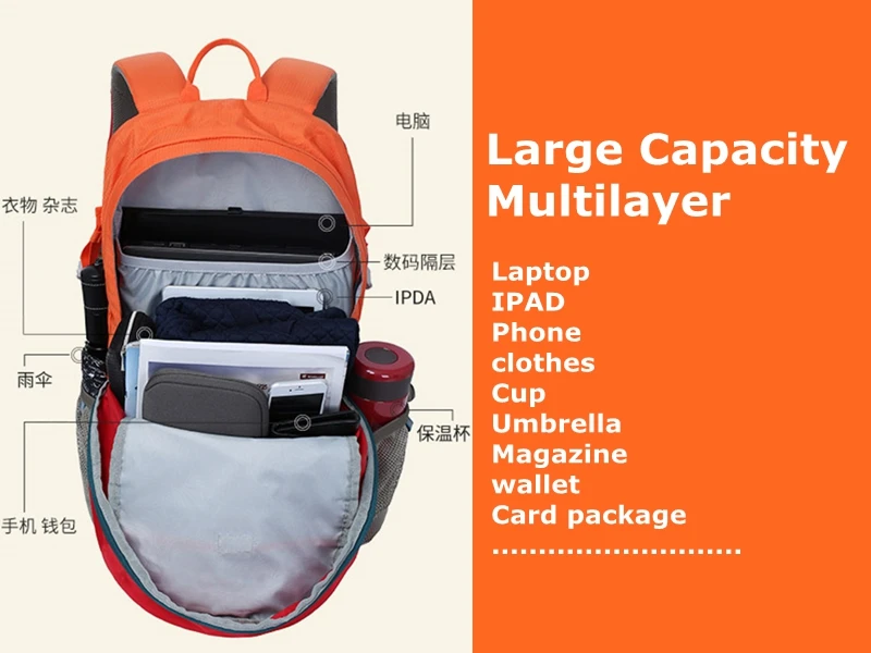 SAMSTRONG Hiking Backpack  Outdoor  Travel Backpacks Boy Girls Sports Bags  Backpack Women  City Bag  Camping  Fashion 27L 30L
