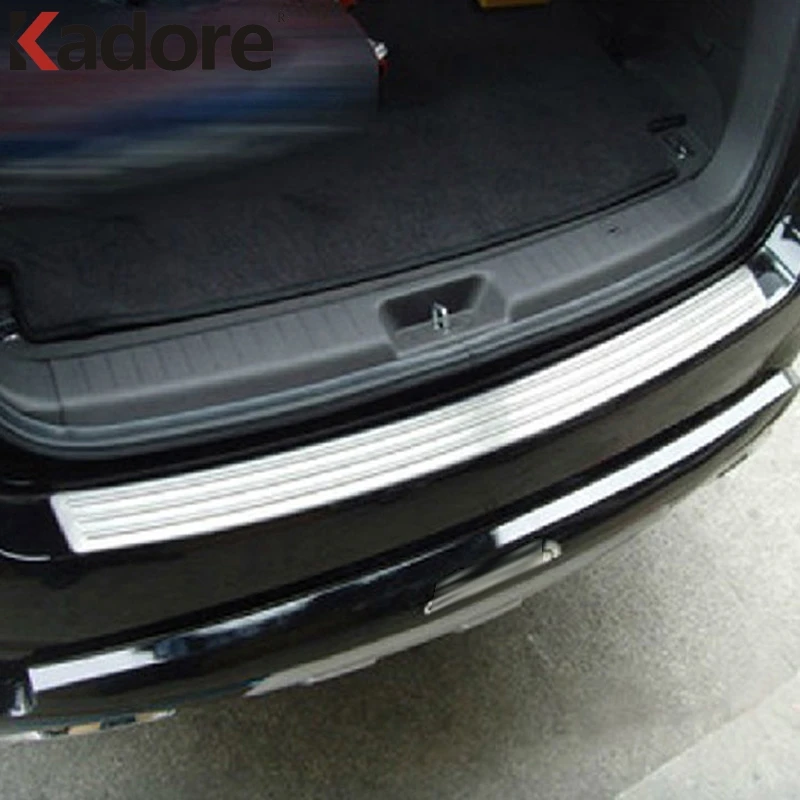 Для hyundai Santa Fe 2011 2010 нержавеющая сталь внешний задний бампер пороги Задняя Крышка