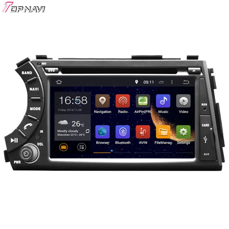 TOPNAVI 7 Quad Core Android 6 0 Car DVD Play for SSANGYONG Kyron Actyon Kyron Micro