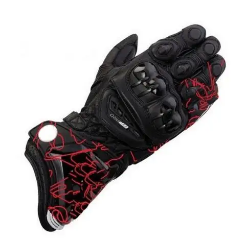 New M L XL 3 Colors 100% Genuine Leather GP PRO Motorcycle Long Gloves Driving GP PRO Motorbike Cowhide Gloves