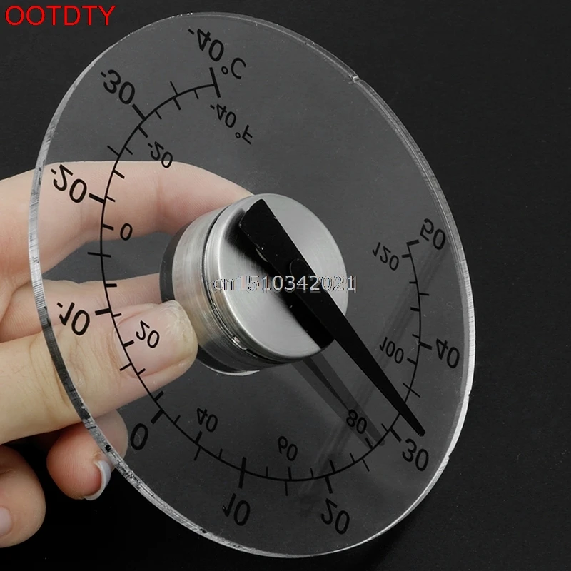 Термометр прозрачный круговой наружный термометр температуры окна Метеостанция инструмент