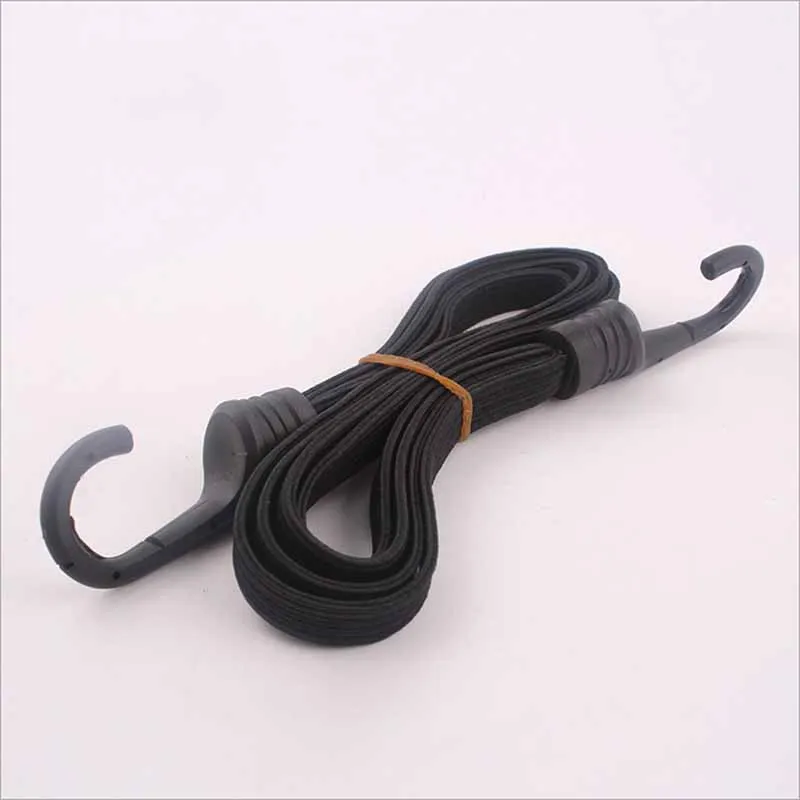 MAYITR Universal 60cm Motorcycle Luggage Mesh Strap Fixed Elastic Buckle Rope Motorcycle Helmet Net Bandage Black