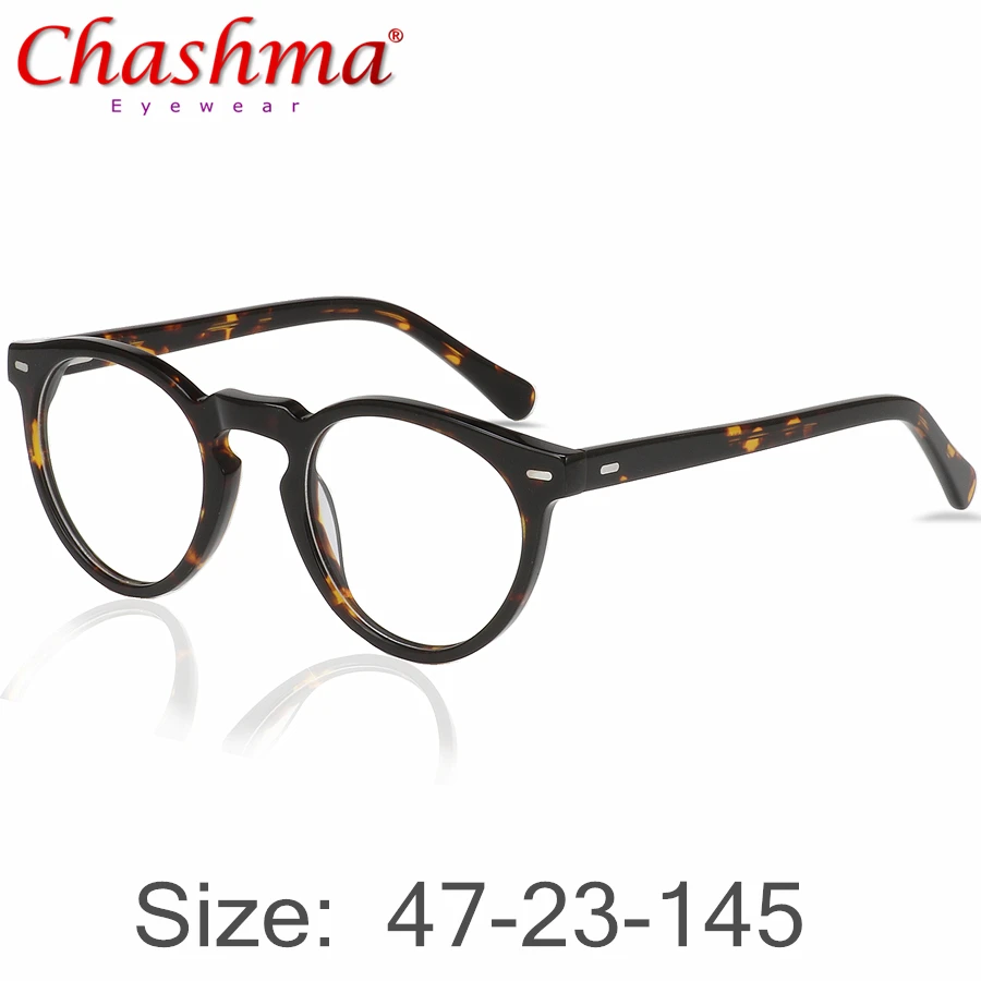 Acetate Glasses Frame Men Vintage Round Prescription Eyeglasses Women Retro Transparent Myopia Optical Nerd Spectacles Eyewea