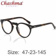 Acetate Glasses Frame Men Vintage Round Prescription Eyeglasses Women Retro Transparent Myopia Optical Nerd Spectacles Eyewea