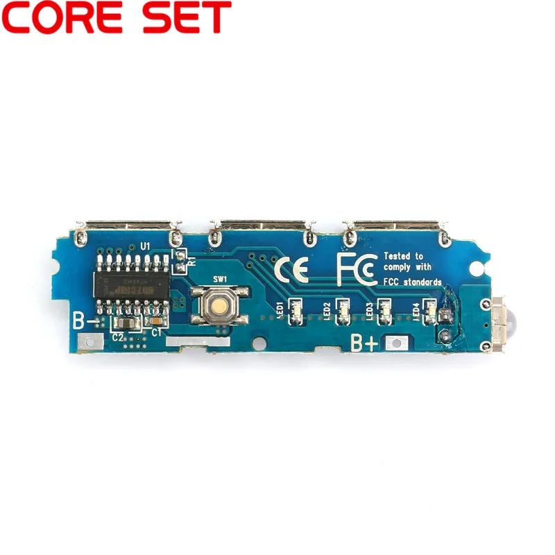 3 USB 3V to 5V 2A Mobile Power Bank Charger Controller Module Step Up Boost Power Module Lithium Battery Charging Board LED Electronics Component