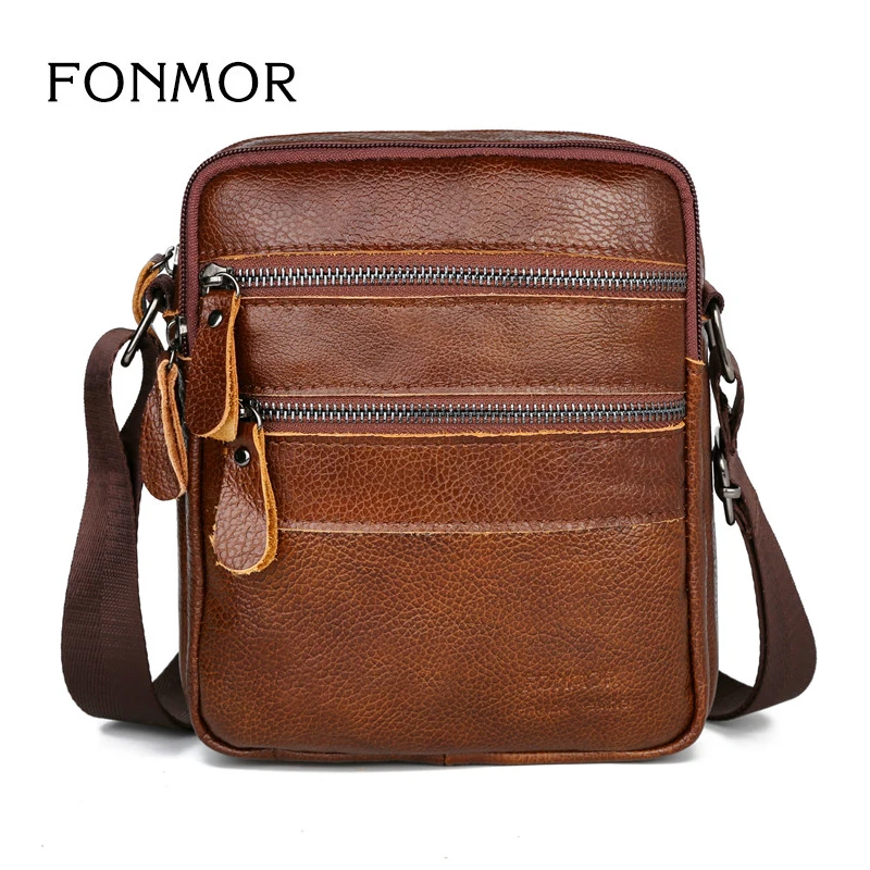 Buy FONMOR Vintage Messenger Bag for Men Cowhide