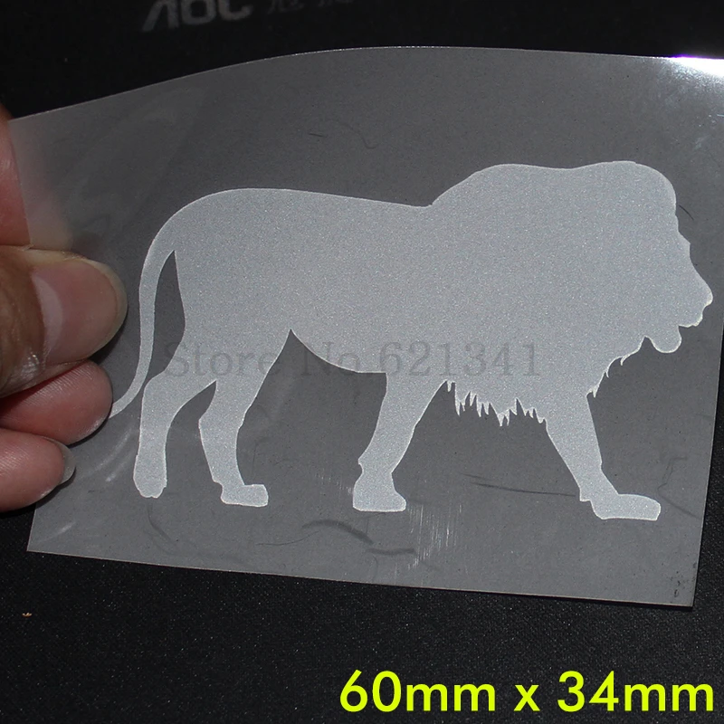 

Silver Lion Reflective Sheets HTV Reflective Heat Transfer Vinyl Tape Film For DIY Iron-On Clothing KT04 Size: 60mmx34mm