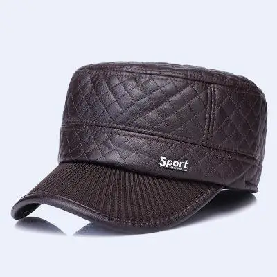 New Warm Winter spring Ear Flaps For Men Hat Thickened Baseball Cap With Ears Men'S Flat top hat Can be waterproof hat_voghion.com