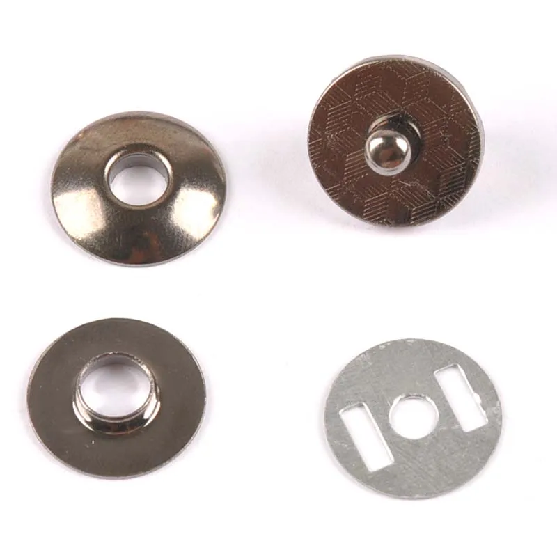 10Pcs 17mm Metal Magnetic Sewing Button Magnet Snaps Bag Purse Clasp Metal  Buttons Clothing Handbag Accessories Silver/Black