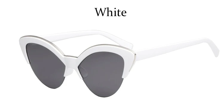 Женские сексуальные красные солнцезащитные очки "кошачий глаз", брендовые дизайнерские модные женские солнцезащитные очки с бабочками, Классические солнцезащитные очки для женщин - Цвет линз: White