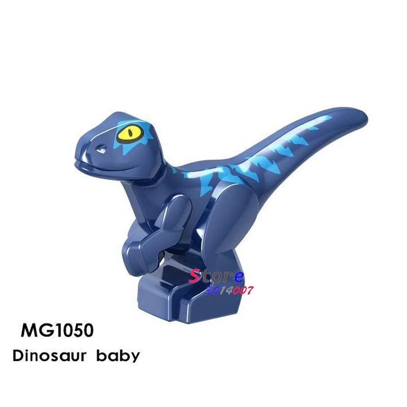 

1pcs Jurasic Word Figures Tyrannosaurus Rex Carnotaurus Interbreed baby Dinosaur Building Blocks Toys for Children kids Gift