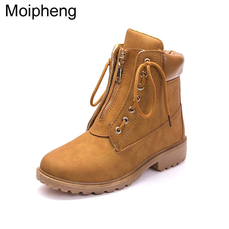 

Moipheng Ankle Boots for Women 2019 Autumn Waterproof Snow Boots Zipper Detachable Round Toe Warm Winter Boot Zapatos De Mujer