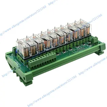 

10 Channel 1 SPDT DIN Rail Mount OMRON G2R 24V DC/AC Interface Relay Module 24V 16A Relay Module