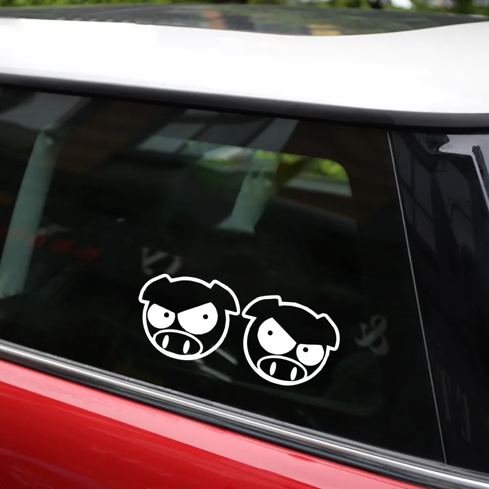 Cunymagos Evil Rally Pigs Cartoon Rearview Mirror Decals Stickers Car-styling Motorcycle Auto Car Body Vinyl Sticker 11.39 (7)