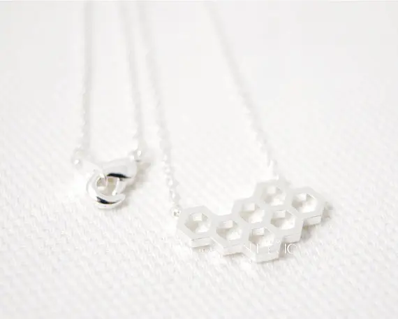 Gold Silver Hive Necklace 1