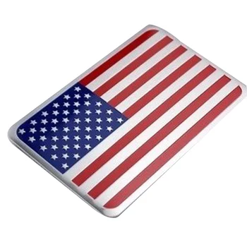 

(50 pieces/lot ) Wholesale Aluminum USA American National Flag Car Decal Sticker car styling