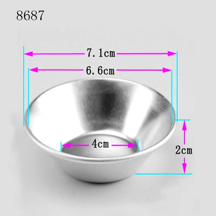 

BAKEST 50pcs per lot Middle Size Pastel De Nata Aluminum Alloy Mold Baking Cake Pans