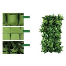 4YANG Wall Hanging Planting Bonsai Bags Pockets Green Grow Bags Planter Vertical Garden Flowers Basket Liners Garden Pots 4YANG Wall Hanging Planting Bonsai Bags Pockets Green Grow Bags Planter Vertical Garden Flowers Basket Liners Garden Pots